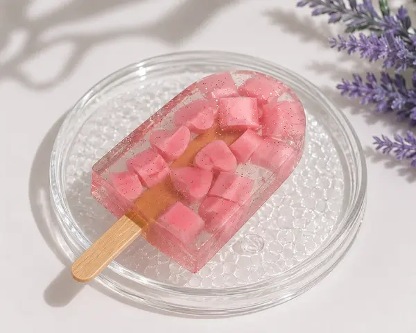 Pink Heart Popsicle Soap